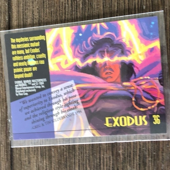 ’94 Marvel Masterpieces trading card: Exodus #36 - Picture 2 of 2